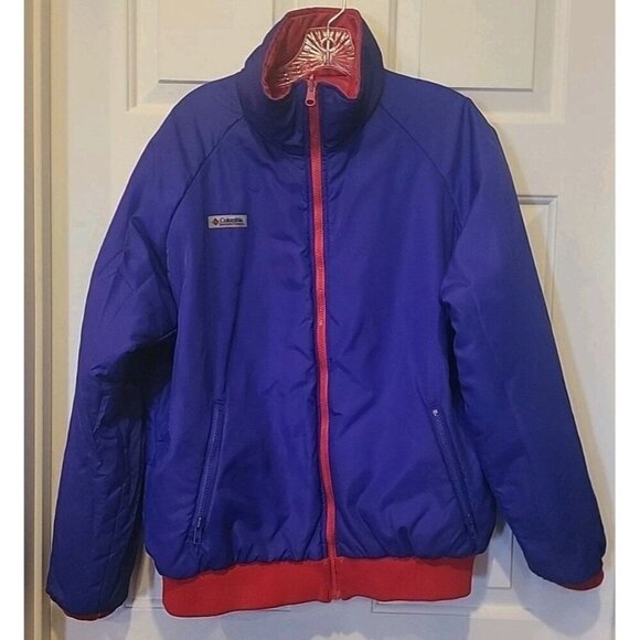 Vintage 90s Columbia Sportswear Powder Keg 3 in 1 Ski Jacket Coat Sz L Teal Purp - Picture 3 of 13